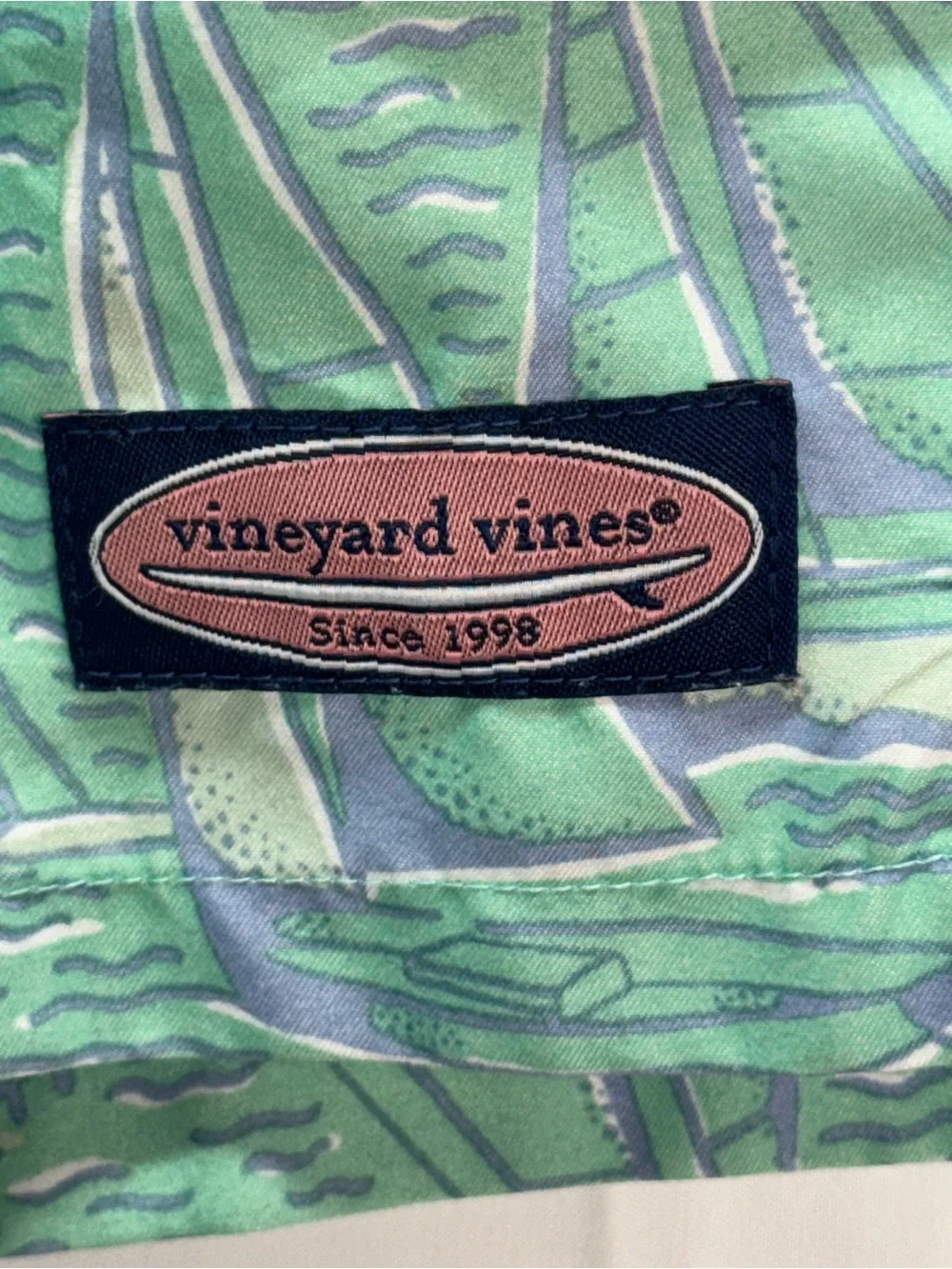 Vineyard Vines Mint Green Sailboat Board Shorts
